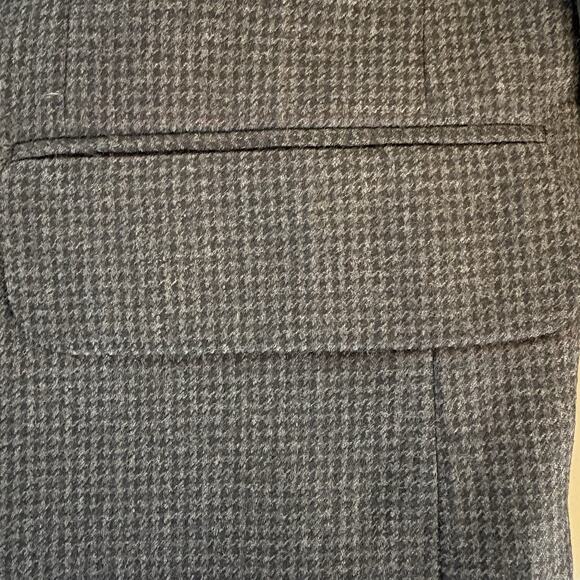 Oscar de la Renta Men’s Wool Black & Gray Herringbone Sport Coat Blazer Sz 46L - Picture 11 of 15